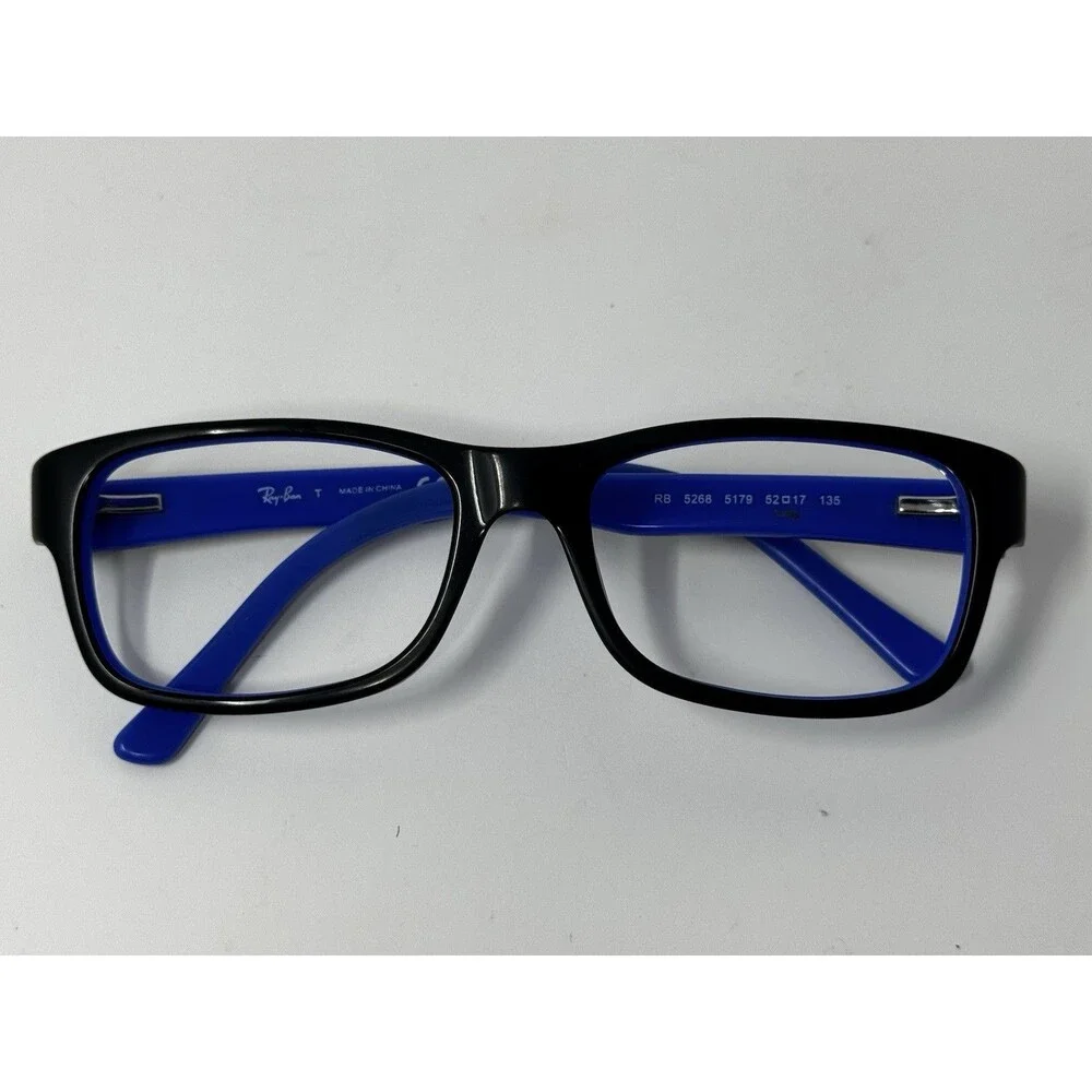 Ray-Ban RB5268 5179 Eyeglass Frames Black Blue 52-17-135 Authentic